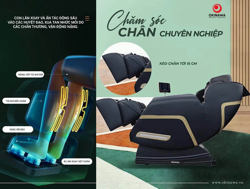 Massage chân ghế massage OKINAWA OS-611