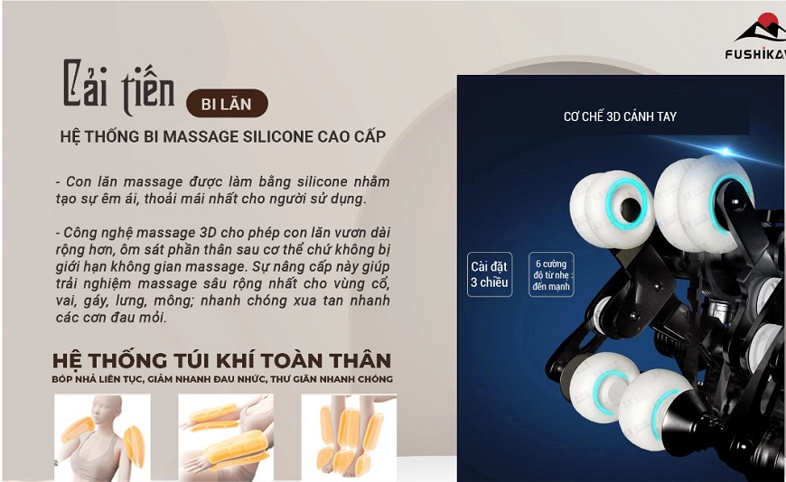 Con lăn ghế massage FUSHIKAWA FS-402