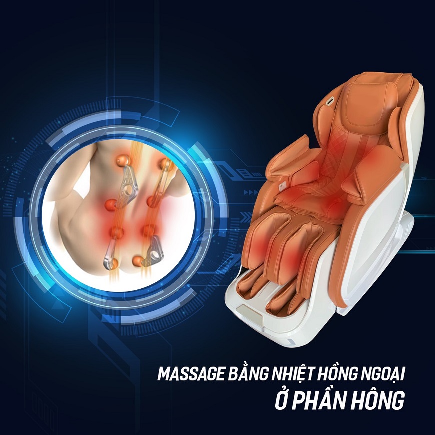 Tính năng nhiệt hồng ngoại ghế massage OKINAWA JS 901 PRO