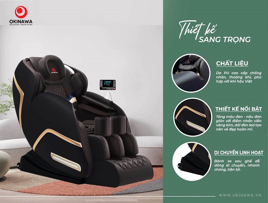 Thiết kế ghế massage OKINAWA OS-611