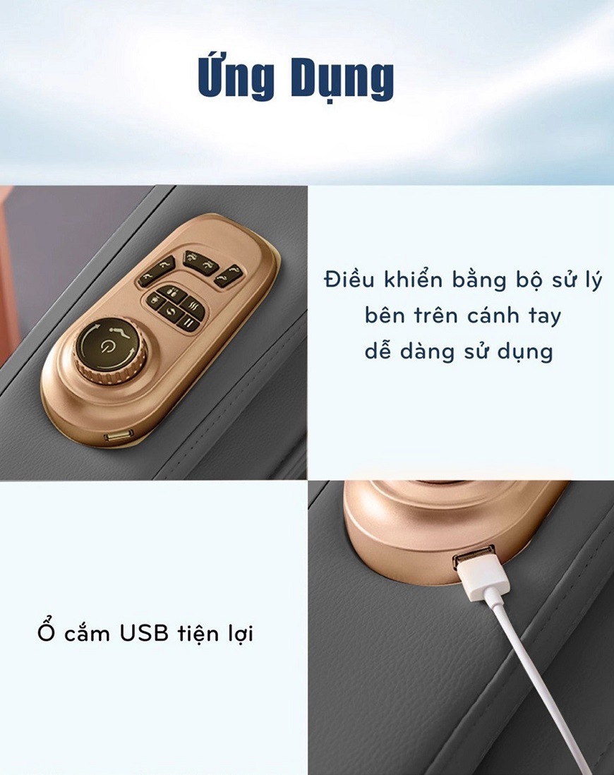 Ứng dụng ghế massage OKINAWA OS - 855